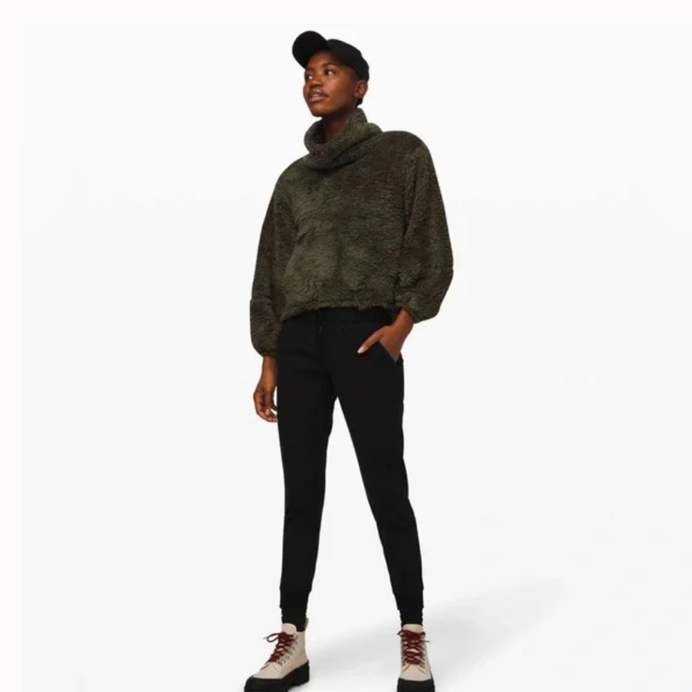Lululemon Warm Restore Sherpa Pullover Olive Green Size XS/S